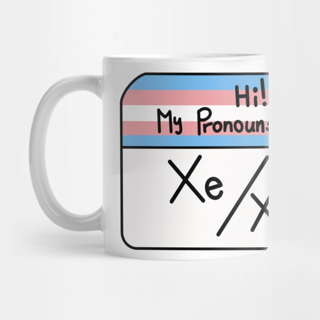 Hi my pronouns are - xe xem - trans pride by Beelixir Illustration